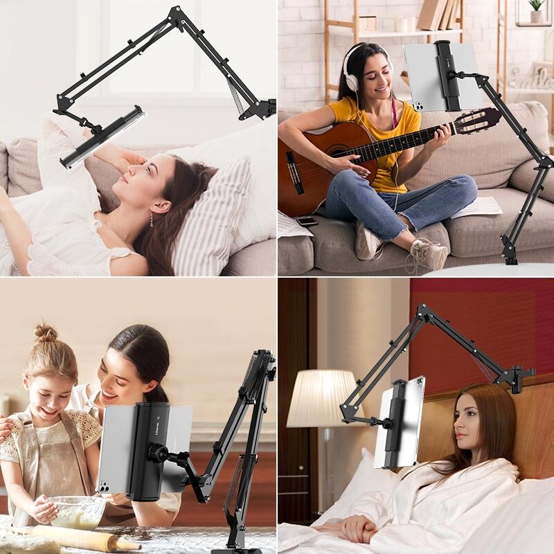 Metal 360 Adjustable Long Arm Desktop Tablet Stand