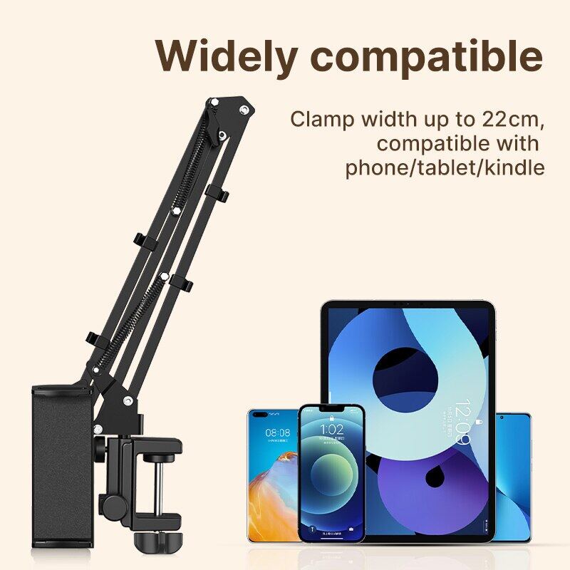 Metal 360 Adjustable Long Arm Desktop Tablet Stand