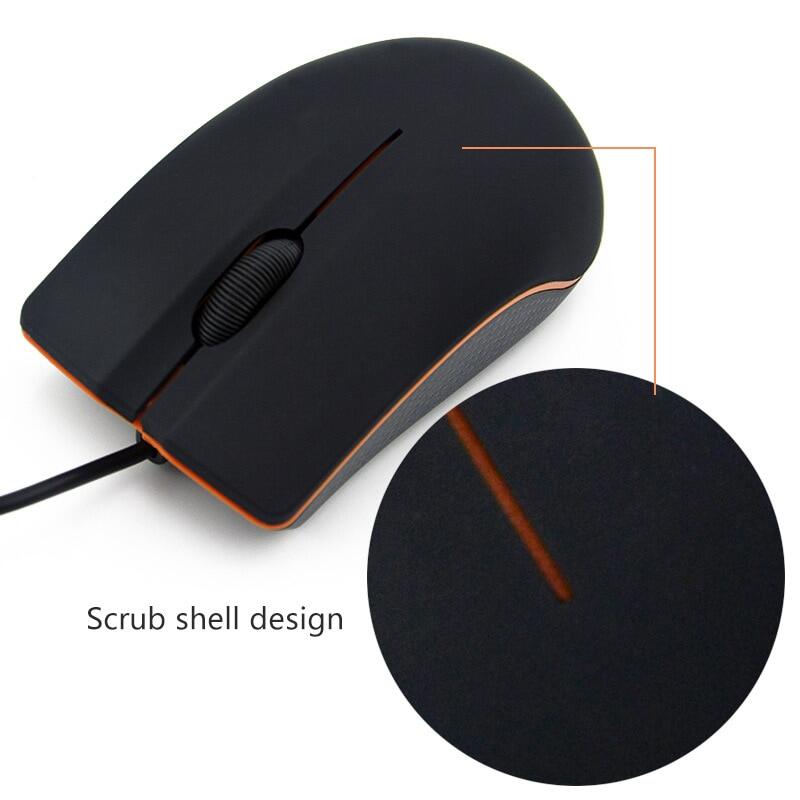 New Wired Mouse 1200DPI Non Slip Matte Texture